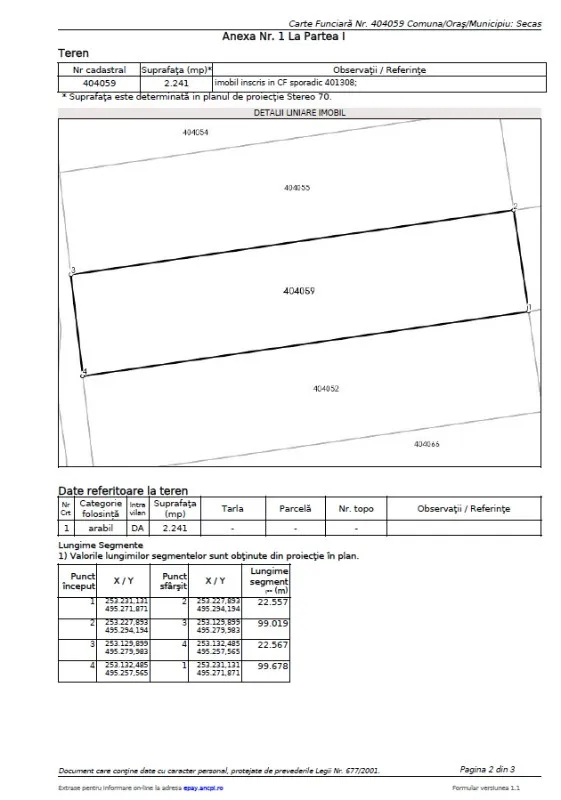 Proprietar vand 3 x parcele teren intravilan de 2. 241 m2 la Crivobara - Imaginea 3