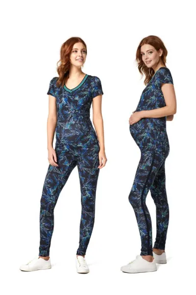 Colanti/ leggings gravide cu imprimeu Queen Mum - Imaginea 3