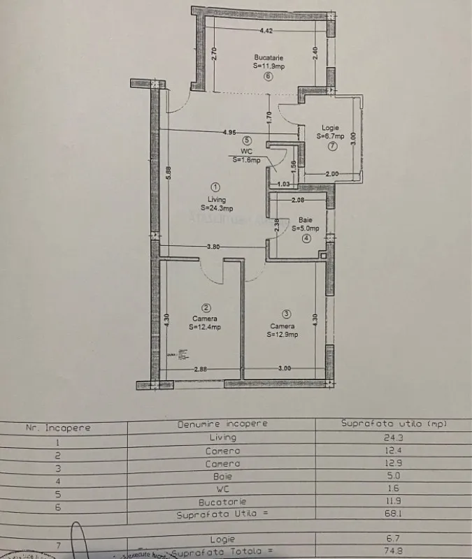 Apartament 3 camere zona Vivo - Imaginea 1