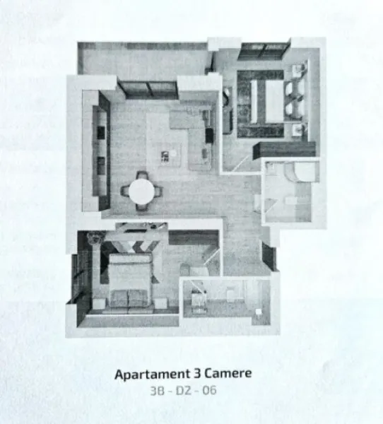 Apartament 3 camere, decomandat, 77mp, Pipera, Cortina North, 189. 000euro - Imaginea 2