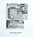Apartament 3 camere, decomandat, 77mp, Pipera, Cortina North, 189. 000euro - Miniatura 2