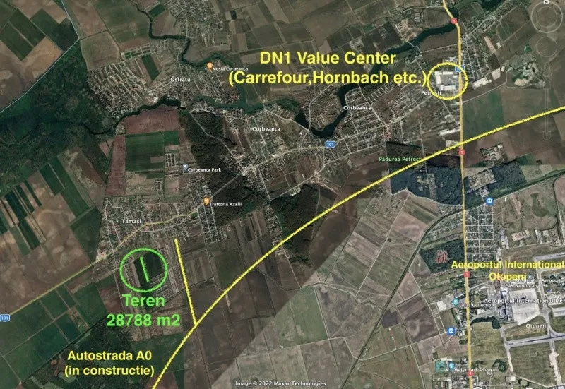 NOU! Proprietar vand teren 2. 8 ha in intravilan, Tamasi ( Corbeanca) - Imaginea 2