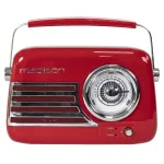 Radio portabil reincarcabil cu Bluetooth, USB, AUX si FM, rosu - Miniatura 2