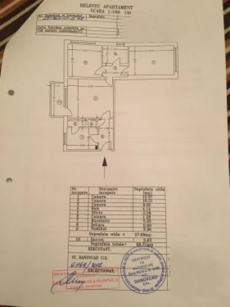 Inchiriez apartament 3 camere, semidecomandat, 61mp, Calea Grivitei, 3. 300ron - Imaginea 1