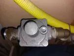 Racord flexibil gaz, otel inox, 1/ 2" G, 2000 mm cu ceas regulator 1/ 2" G - Miniatura 2