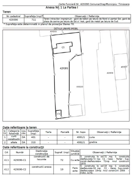Proprietar vand 711 m2 In Timisoara si casa + garaj fara valoare - Imaginea 2