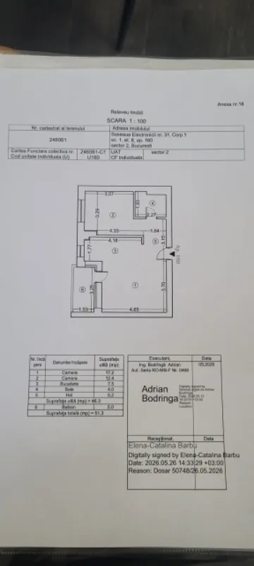 Apartament 2 camere, 46mp, zona Complex Baicului, 143. 000euro - Imaginea 10