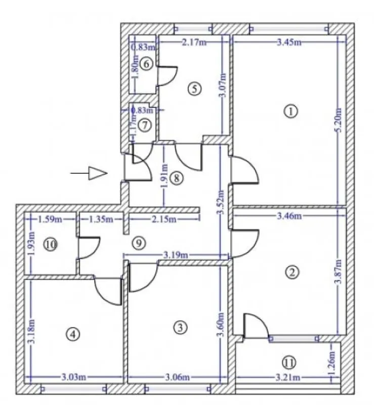 Apartament 4 camere, 77 mp, cartier Berceni, zona Straja, 125. 000euro - Imaginea 4