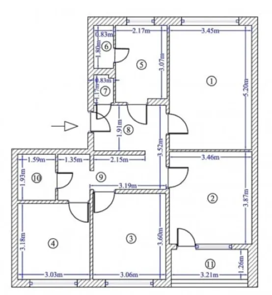 Apartament 4 camere, 77 mp, cartier Berceni, zona Straja, 125. 000euro - Imaginea 4