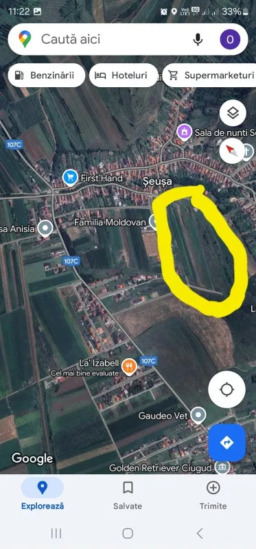 Vand teren intravilan, comuna Ciugud sat Seusa - Imaginea 1