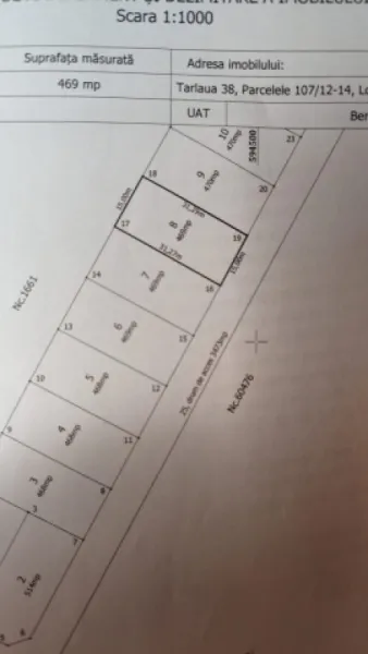 Teren de vanzare in Berceni, zona Mamina, deschidere 15ml, 469mp, 35. 000euro - Imaginea 1