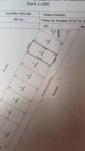 Teren de vanzare in Berceni, zona Mamina, deschidere 15ml, 469mp, 35. 000euro