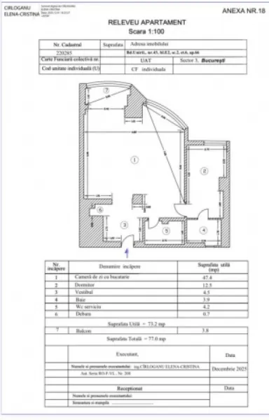 Apartament 2 camere, mobilat si utilat, Bucuresti, zona Unirii, 77mp, 239. 000euro - Imaginea 11
