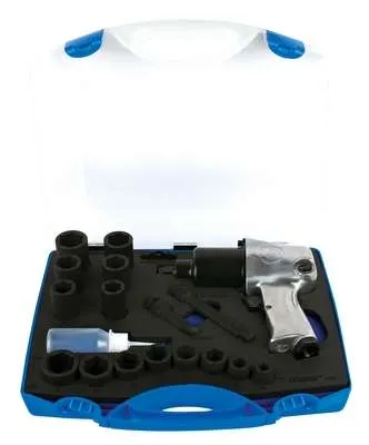 Pistol pneumatic si set de capete chei tubulare 1/2 " Ã®n cutie de plastic - 1565 - Imaginea 1