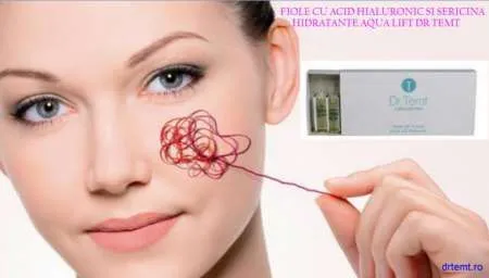 FIOLE CU ACID HIALURONIC SI SERICINA HIDRATANTE AQUA LIFT DR. TEMT - Imaginea 2