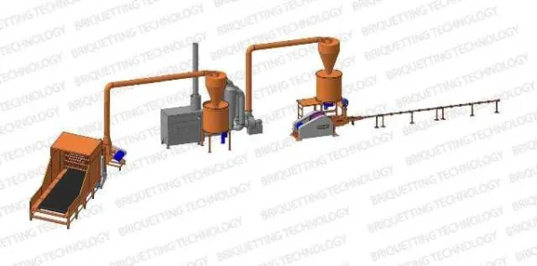 Linie brichetat brichete 400- 500 kg/ ora din paie - Imaginea 1