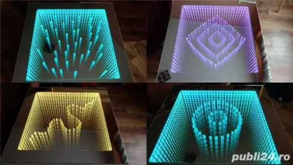 Masa 3D personalizata, masa infinity, masa sticla LED - Imaginea 2
