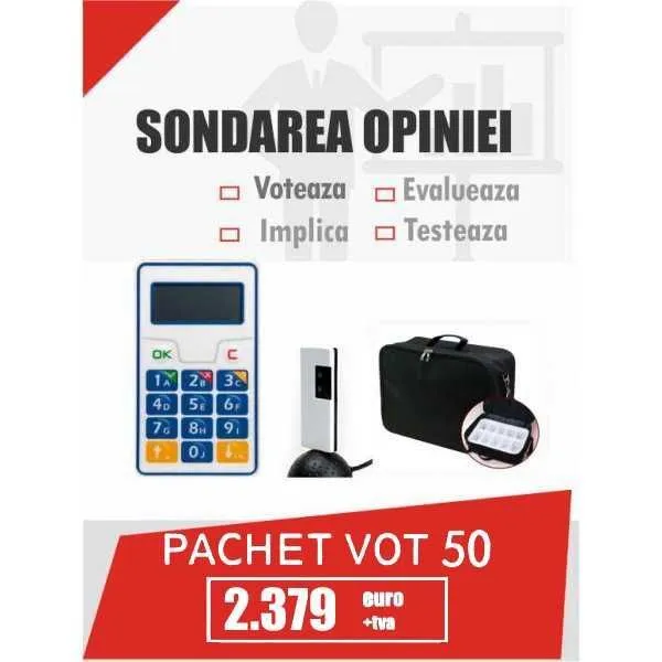 Pachet pentru sondarea opiniei si televot cu 50 telecomenzi - Imaginea 1