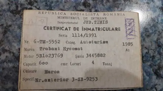 Trabant Hycomat din 1985 - Masina de epoca - - Imaginea 8
