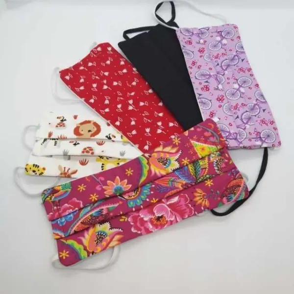 Masca faciala din 2 straturi de bumbac 100% . Hand made adulti / copii - Imaginea 2