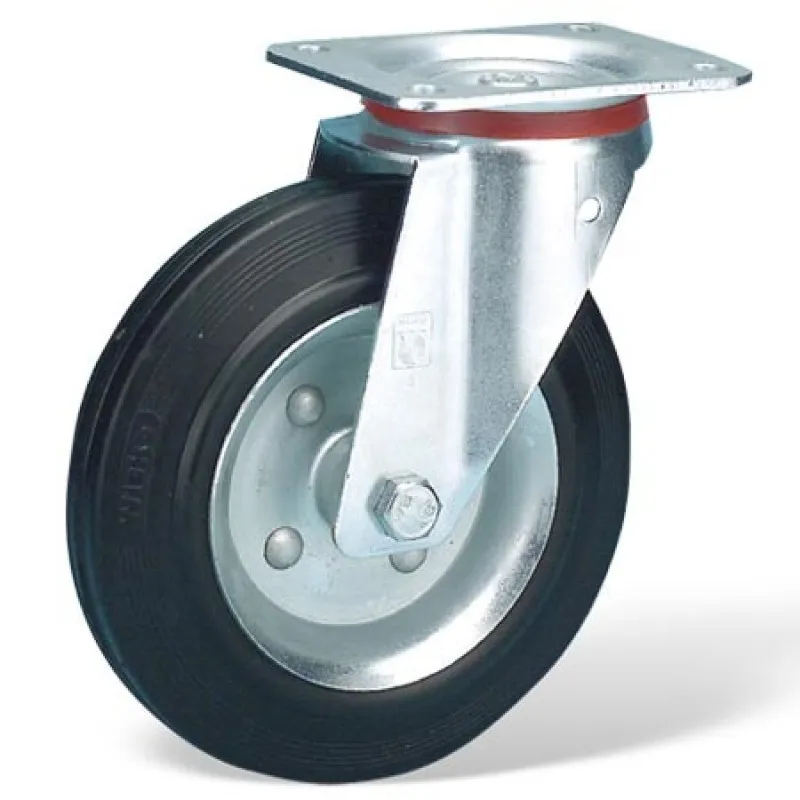Rola pivotanta cu cauciuc plin standard - Imaginea 1