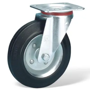 Rola pivotanta cu cauciuc plin standard