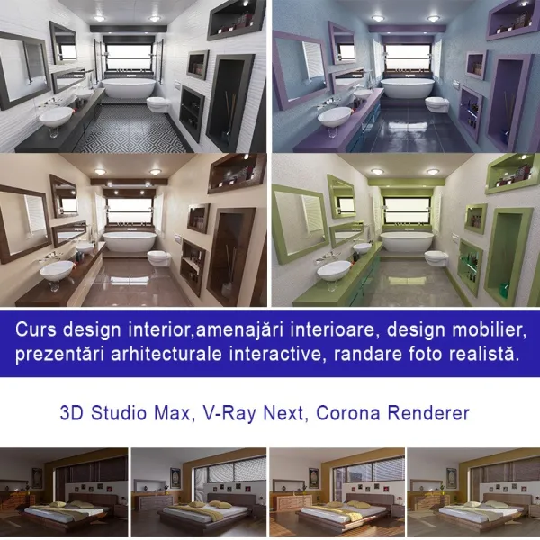 Curs design interior, amenajari interioare, design mobilier, prezentari arhitecturale si randare foto realista - Imaginea 1
