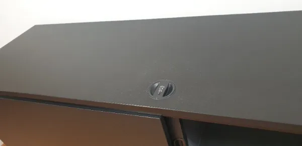 GALANT Corp cu usi glisante, furnir frasin vopsit negru, IKEA,  160x120 cm x 1 bucata - Imaginea 3