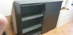 GALANT Corp cu usi glisante, furnir frasin vopsit negru, IKEA,  160x120 cm x 1 bucata - Miniatura 5