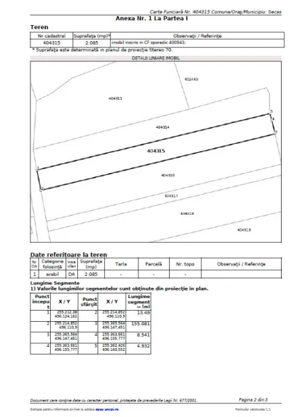 Proprietar vand 1 x parcela teren intravilan de 2. 084 m2 la Vizma - Secas, Timis - Imaginea 2