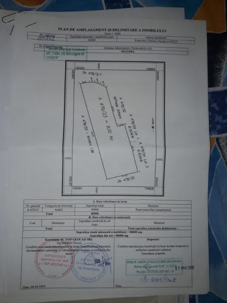 DE VANZARE TEREN AGRICOL IN JUDETUL CONSTANTA, ZONA PESTERA( 14 HECTARE) - Imaginea 1