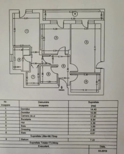 Apartament 3 camere decomandat, 67 mp, Pipera, Cosmopolis, complet mobilat si utilat 135. 000euro - Imaginea 12