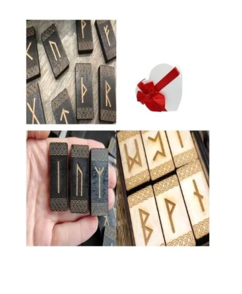 Viking rune set+ cadou amuleta de protectie, sanatate si prosperitate 2+ 1 gratis - Imaginea 2
