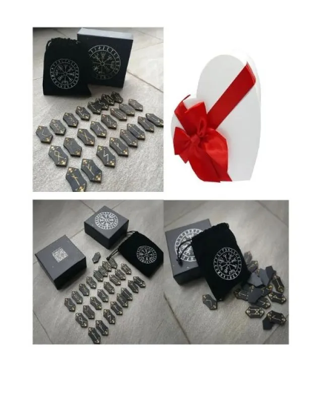 Viking rune set+ cadou amuleta de protectie, sanatate si prosperitate 2+ 1 gratis - Imaginea 3