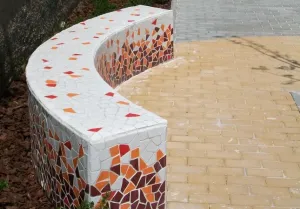 Tablou mozaic ceramica Privire realizat manual
