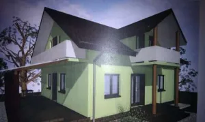 Casa noua in Romancu 4 dormitore , 2 bai, living, bucatarie.