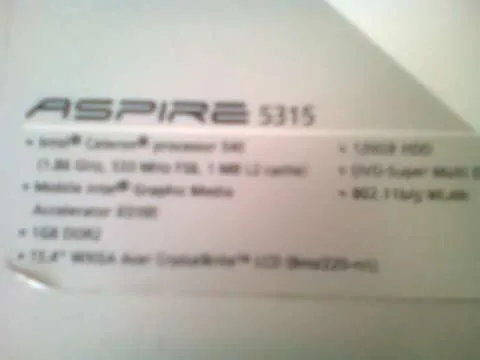 vind leptop aspire 5315  - Imaginea 4