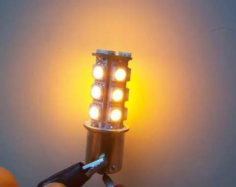 Bec led P21W 18SMD alb- xenon marsalier, frana, pozitie - Imaginea 2
