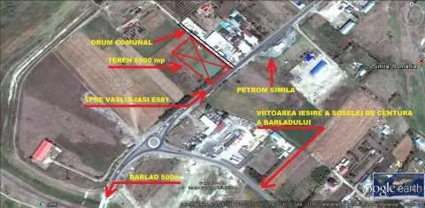 Vand teren intravilan Barlad Petrom Simila deschidere E581 Barlad- VS - Imaginea 1