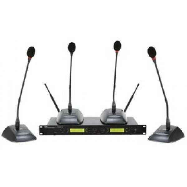 Sistem de conferinta wireless cu 4 microfoane