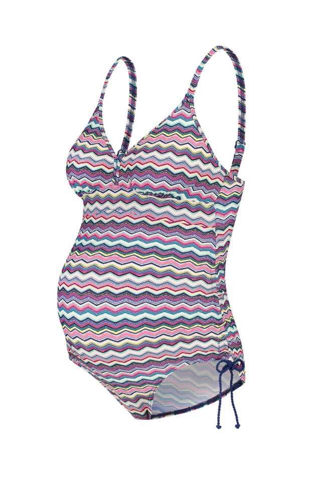 costum de baie intreg pentru gravide multicolor dungi esprit 3