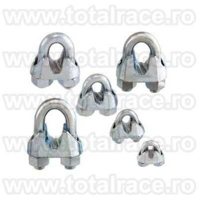 Bride- cleme de prindere cablu, din otel zincat, pentru cablu otel