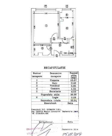 Buftea, garsoniera 33mp