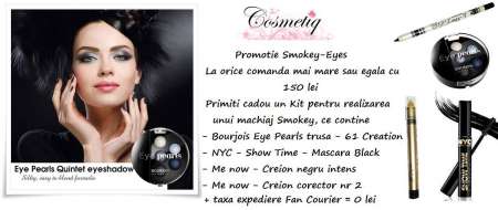 Promotia lunii Iunie, Set Smokey-eyes cadou la comanda de 150 lei