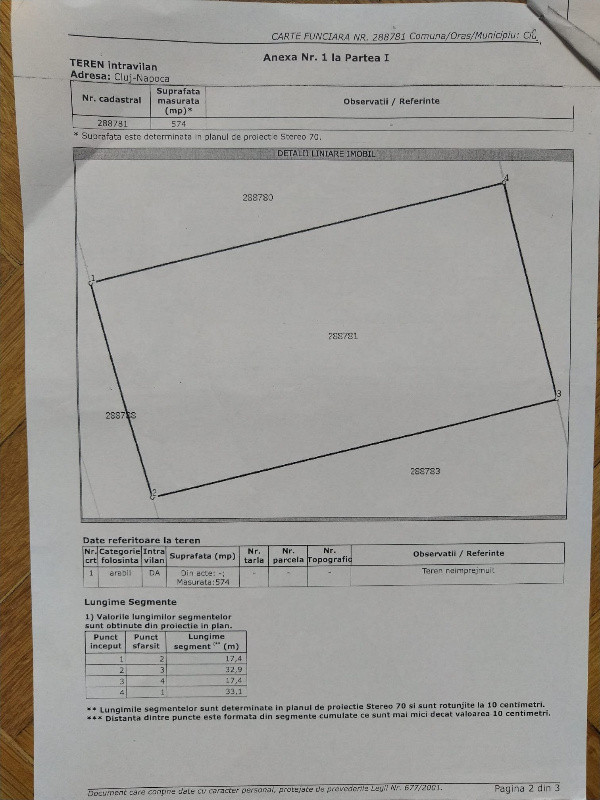 vand teren intravilan cluj zona borhanci suprafata mp ( 2 parcele de 645 mp) 2