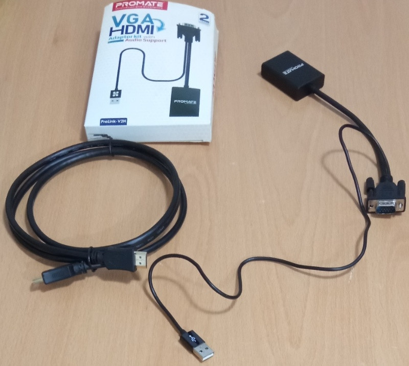 vand adaptor convertor de la vga la hdmi promate cu port usb pentru alimentare si semnal audio 7