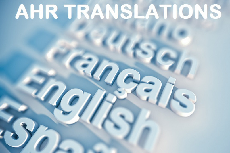 Professional AHR Translation Services Certified- Legalized at the Notary' s Office