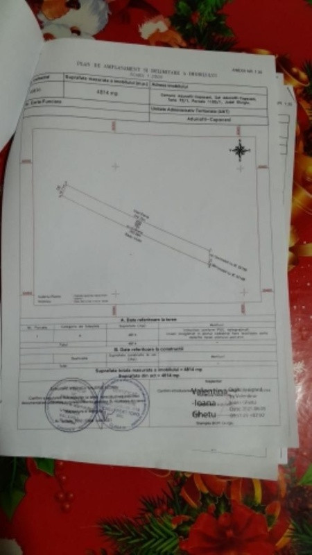 vand teren intravilan comuna adunatii- copaceni, deschidere 22m, 50. 000euro 3