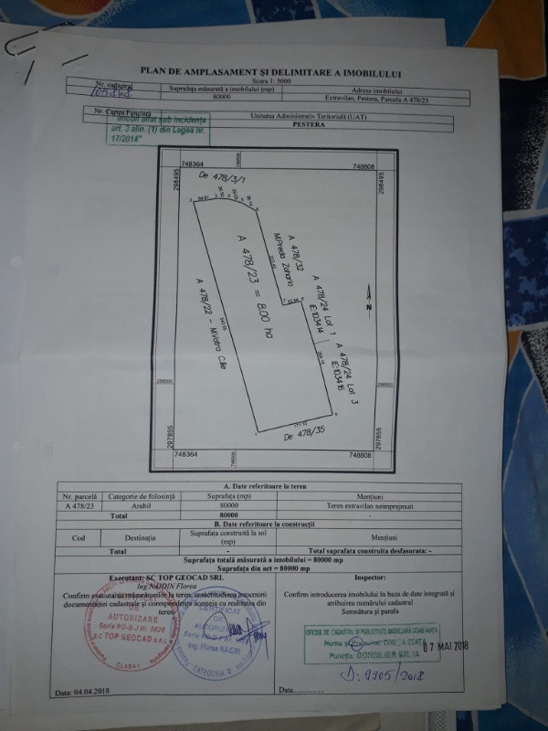 de vanzare teren agricol in judetul constanta, zona pestera( 14 hectare) 1