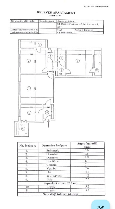 apartament 3 camere decomandat, 65mp, mobilat si utilat, piata unirii, 125. 000euro 12